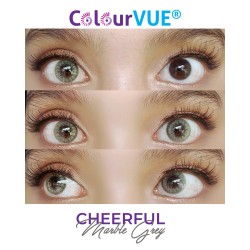 ColourVUE Cheerful Marble Grey Natural 2 Tone Coloured Contact Lenses