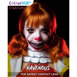 ColourVue Ravenous  Black Red Mini Sclera Coloured Contact Lenses (1 Year)