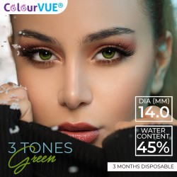 ColourVUE Grün 3 Töne Natürlich gefärbte Kontaktlinsen (90 Tage)