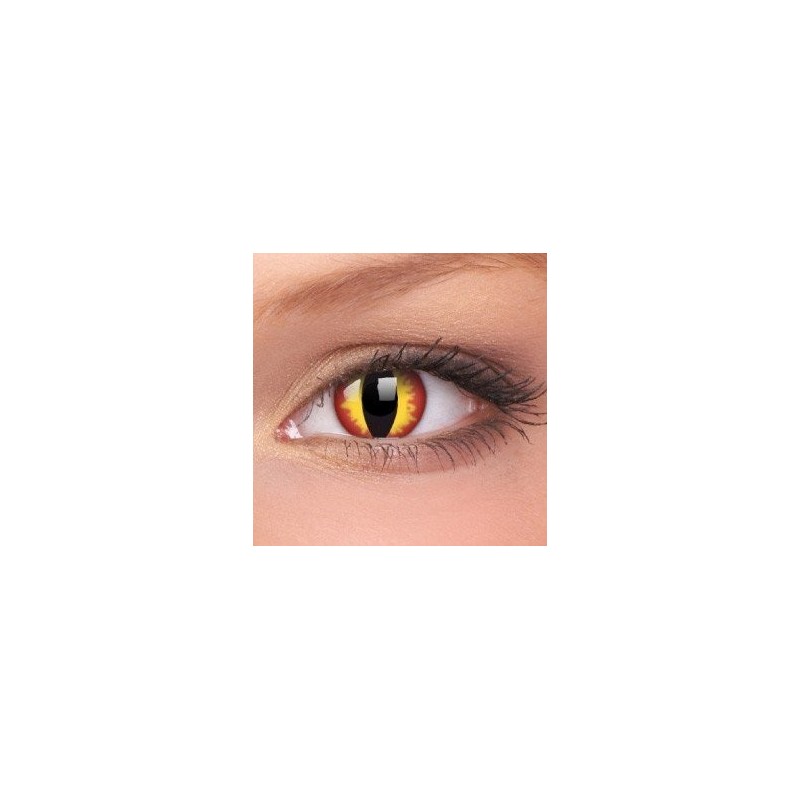 ColourVue Red Orange Dragon Eyes Crazy Colour Contact Lenses (3 MonthWear)