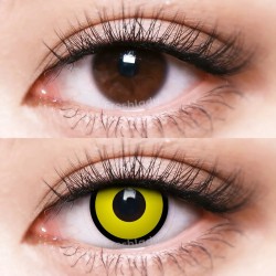 Mad Hatter Yellow Manson Black Crazy Colour Contact Lenses Yearly Wear