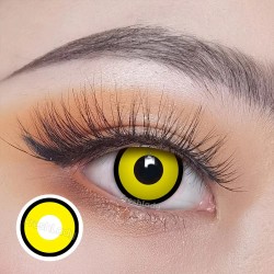 Freshlady Yellow Manson Black Mad Hatter Halloween Contact Lenses