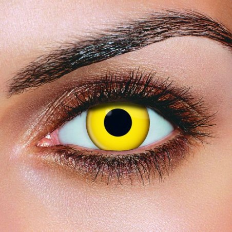 Yellow Block Crazy Coloured Contact Lenses 90 Day Wear