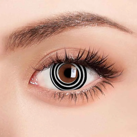 Black & White Spiral Halloween Cosplay Anime Contact Lenses