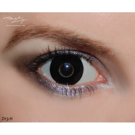 Freshlady Black Block Halloween Coloured Contact Lenses