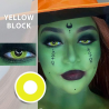 Yellow Block Funky Crazy Coloured Contact Lenses