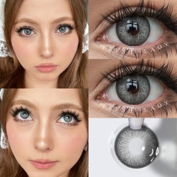 FreshLady Mist Storm Grey Coloured Contact Lenses Yearly