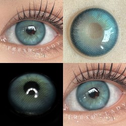 FreshLady Emerald Spell Green Coloured Contact Lenses Yearly