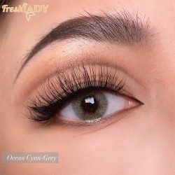 FreshLady Ocean Series Cyan Grey Coloured Contact Lenses Yearly