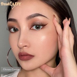 FreshLady Ocean Series Green Coloured Contact Lenses Yearly