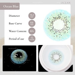 FreshLady Ocean Series Blue Coloured Contact Lenses Yearly