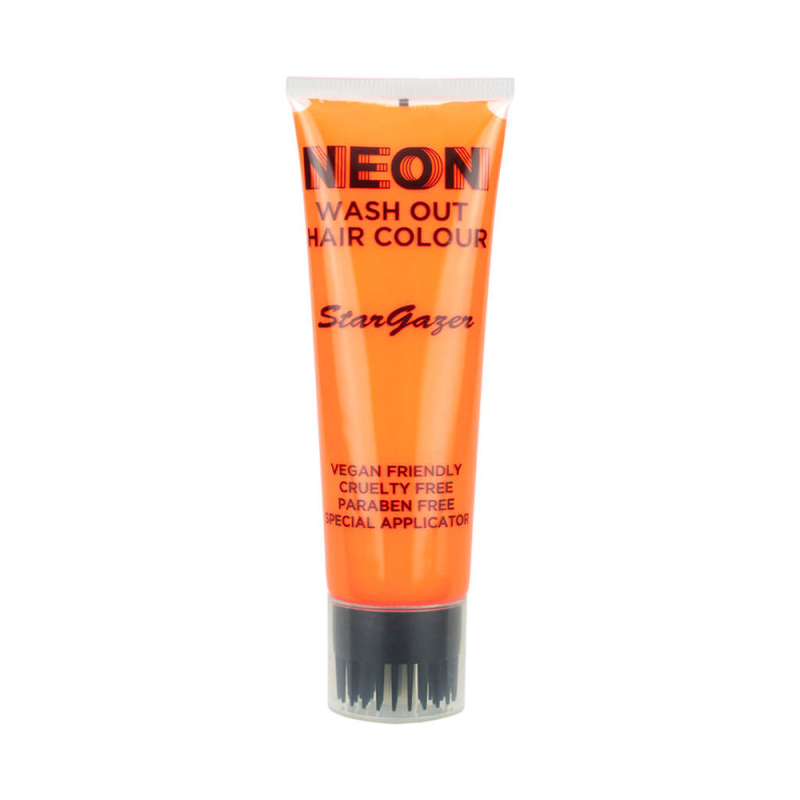 Stargazer Cosmetics Orange UV Reactive Neon Hair Gel