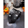 Halloween Fancy Dress Gothic Emu Black & White Spiderweb Cobwebs Webs Skinny Tie