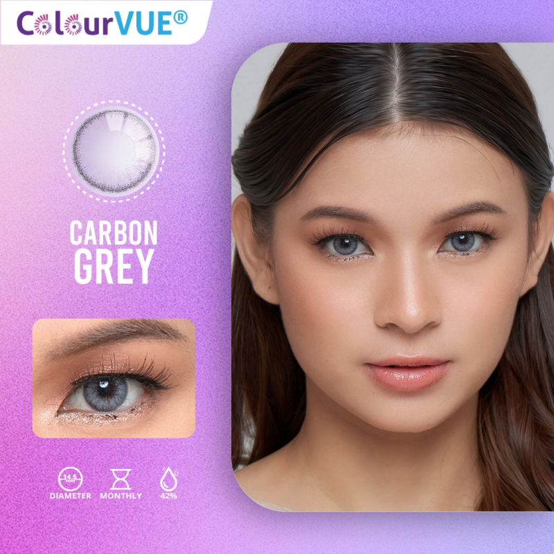 ColourVUE Cheerful Carbon Grey Natural 2 Tone Coloured Contact Lenses