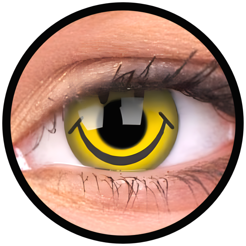 Acid Smiley Face Crazy Coloured Contact Lenses