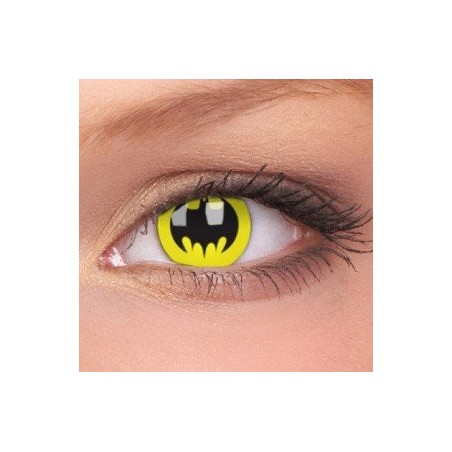 ColourVue Bat Crusader Yellow Black Batman Crazy Colour Contact Lenses (3 Month Wear)