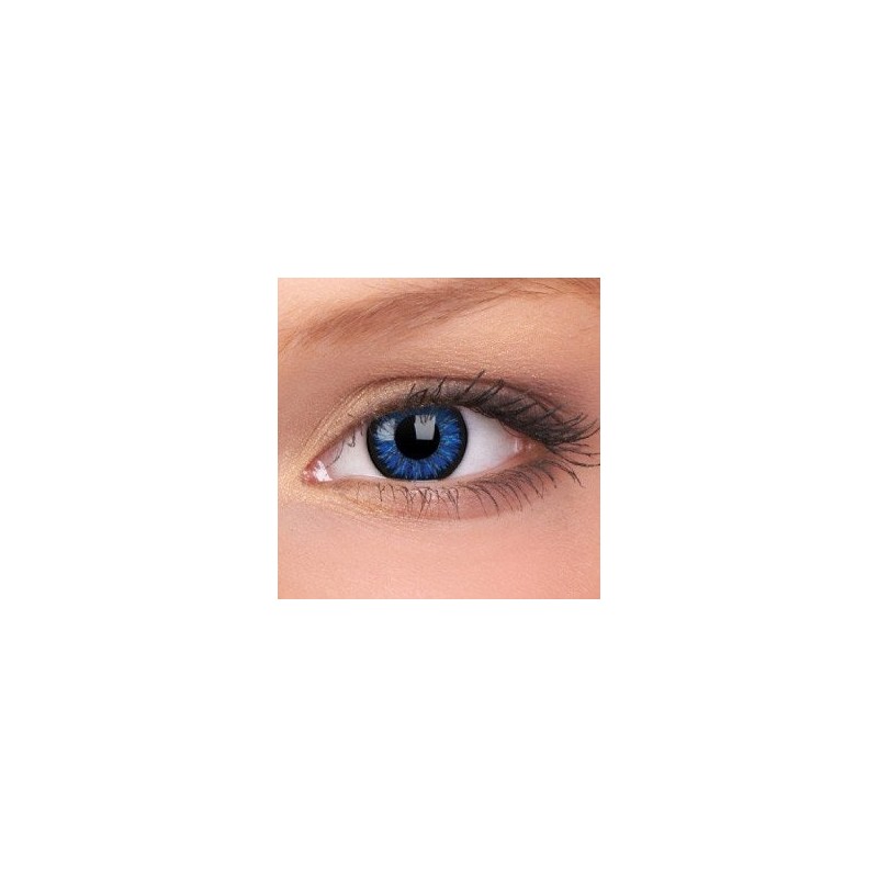 ColourVUE Blue Glamour Dark Natural Coloured Contact Lenses (90 Day)