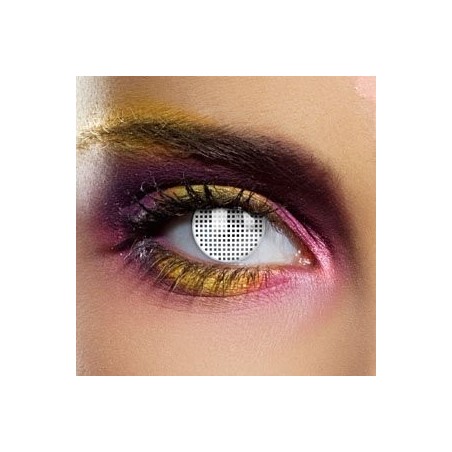 White Mesh Screen Halloween Crazy Contact Lenses