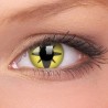 Yellow And Black Flower Coloured Contact Lenses