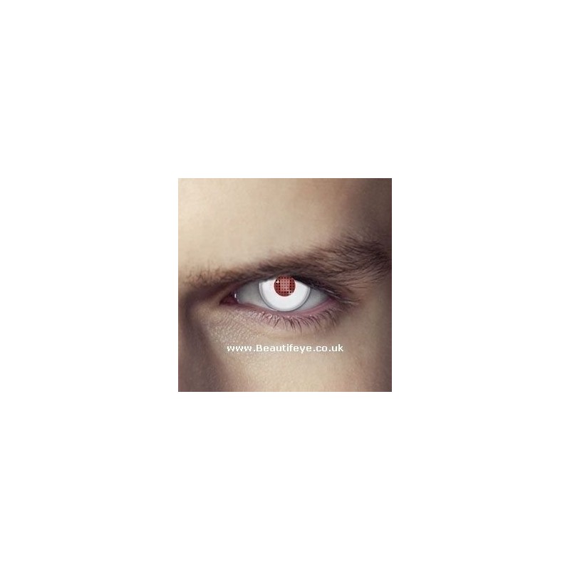 EDIT Terminator Humanoid White Red Mesh Contact Lenses