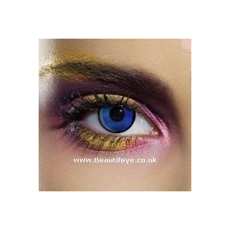 Black & Blue Flame Crazy Pixie Halloween Contact Lenses