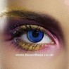 Black & Blue Flame Crazy Pixie Halloween Contact Lenses