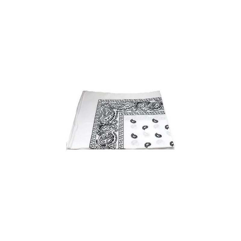 Foulard bandana à motif cachemire blanc