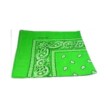 Foulard bandana à motif cachemire vert vif