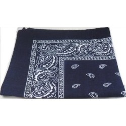 Foulard bandana à motif cachemire bleu marine