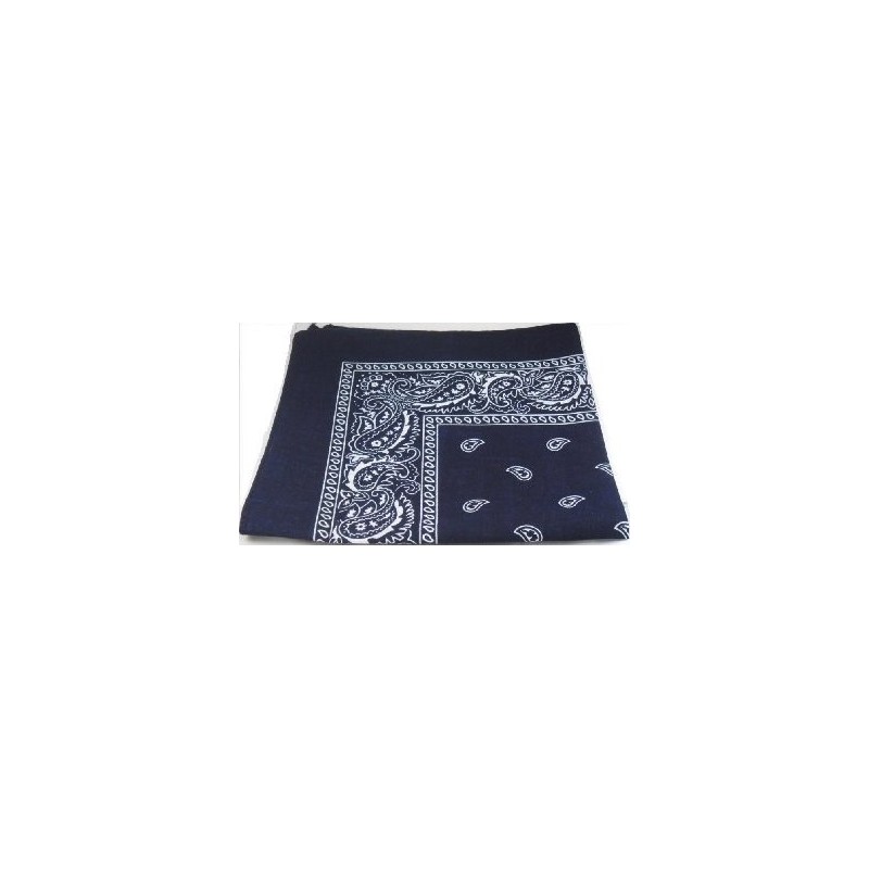 Foulard bandana à motif cachemire bleu marine