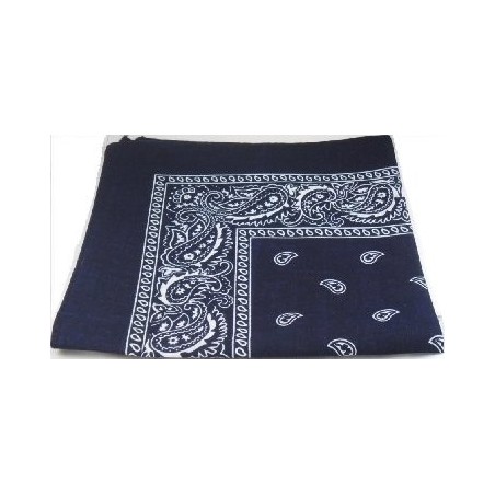 Foulard bandana à motif cachemire bleu marine