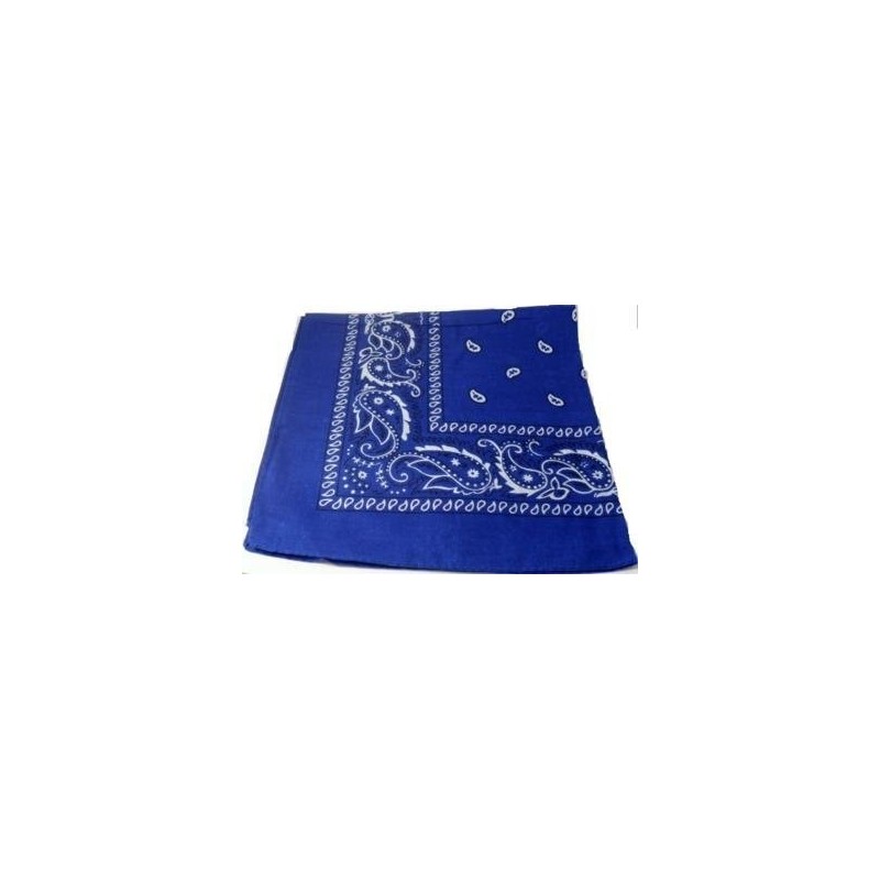 Foulard bandana à motif cachemire bleu foncé