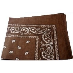 Foulard bandana à motif cachemire marron