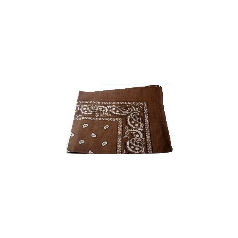 Foulard bandana à motif cachemire marron