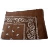 Foulard bandana à motif cachemire marron