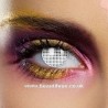 Crazy White Mesh Screen Halloween Contact Lenses