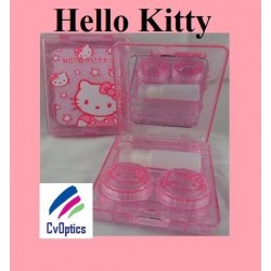 Rosa Hello Kitty Kontaktlinsen-Reiseset mit Spiegel