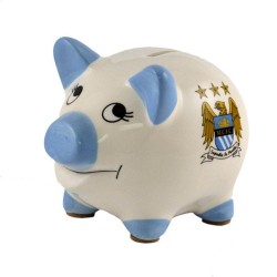 Manchester City Piggy Bank - White
