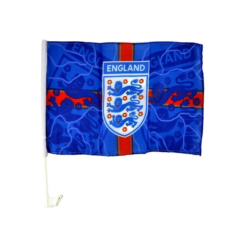 England Blue Lightning Car Flag