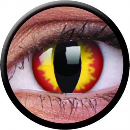 ColourVUE 1 Day Use Dragon Eyes Red Yellow Halloween Coloured Contact Lenses